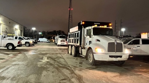 City officials in Plano reported in an early morning release Feb. 24 that crews had been sanding roads all night, but they remained very slick. (Courtesy city of Plano)
