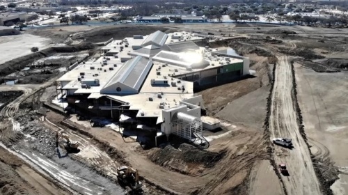 Plano officials released a Feb. 8 construction update on the project via a drone video on the city's YouTube page. (Courtesy city of Plano)