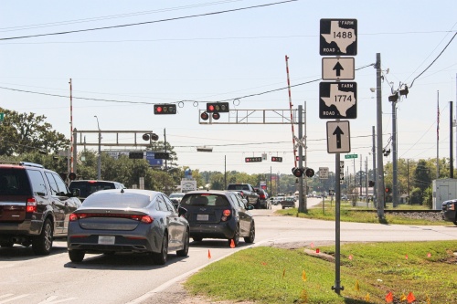 A widening project west of Magnolia on FM 1488 is underway. (Chandler France/Community Impact Newspaper)