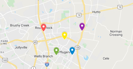 The following commercial projects have been filed under the Texas Department of Licensing and Regulation. (Screenshot courtesy Google Maps)