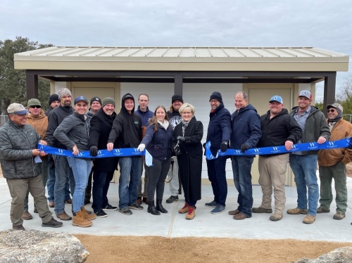 Williamson County officials held a ribbon-cutting event Feb. 25 for the new restroom at Southwest Williamson County Regional Park. (Courtesy Williamson County)