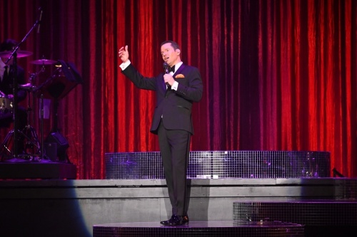 Brian Duprey performing a Frank Sinatra tribute show.