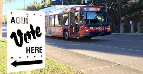 VIA Metropolitan Transit will provide registered voters free bus rides to Bexar County polling locations on Texas primary election day, March 1, from 7 a.m.-7 p.m. (Courtesy VIA Metropolitan Transit)