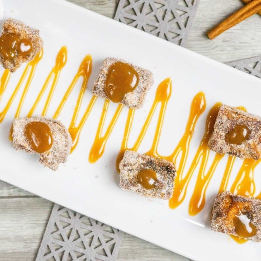 The restaurant also offers dessert, such as bread pudding doughnut holes ($8). (Courtesy Philipose's Kitchen and Bar)