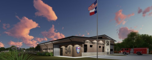 Land has been secured for the new Walden fire station set to start construction in July. (Rendering courtesy Montgomery County Emergency Service District No. 2)