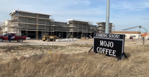 Mojo Coffee is expected to open in June. (Brooke Sjoberg/Community Impact Newspaper)