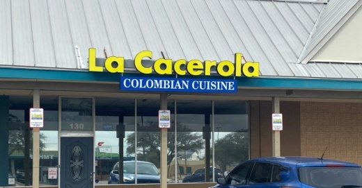 La Cacerola Colombian Cuisine is coming soon to the Camelot Shopping Center in Richardson. (Jackson King/Community Impact Newspaper)