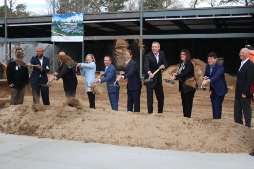 The groundbreaking ceremony for the Memorial Hermann Primary Care Clinic was held March 9. (Andrew Christman/Community Impact Newspaper)