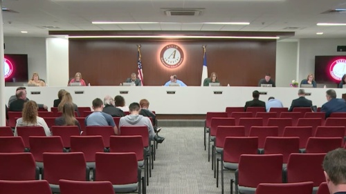 Alvin ISD’s board of trustees at its March 8 board meeting unanimously approved its district of innovation local plan. (Screenshot of Alvin ISD board of trustees meeting)