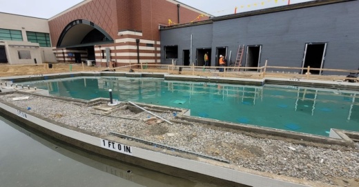 Oak Point Recreation Center construction.