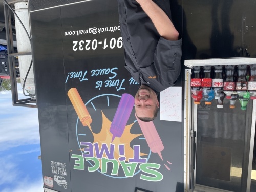 Travis Hamilton has owned Sauce Time since the food truck launched in March 2020. (Andy Yanez/Community Impact Newspaper)