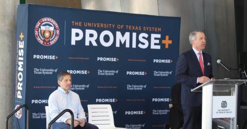 The University of Texas System Chancellor James Milliken announced March 16 an expansion to tuition assistance programs at seven UT institutions, including The University of Texas at Dallas. (Jackson King/Community Impact Newspaper).