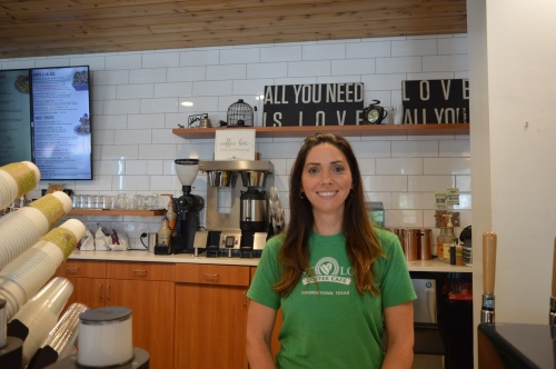 Marie Talley and her husband Chad opened Just Love Coffee Georgetown in 2019. (Hunter Terrell/Community Impact Newspaper)