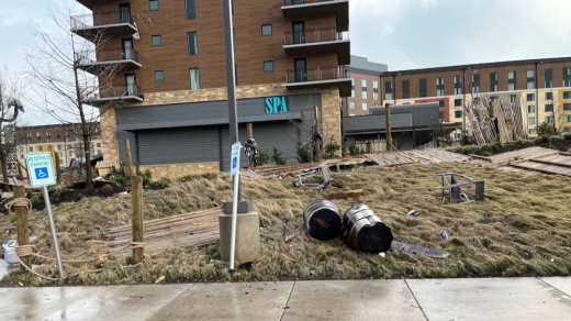 Kalahari was among the businesses and residences that sustained damage from severe weather March 21. (Haley Grace/Community Impact Newspaper)