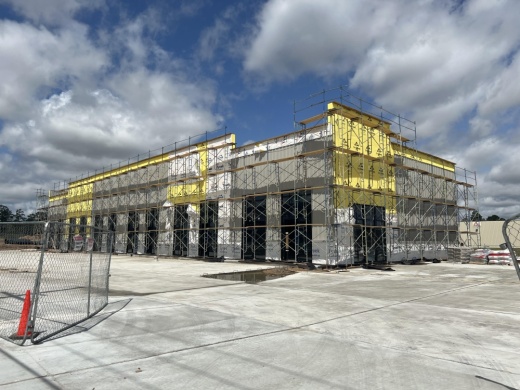 According to MHW Development and Construction, three buildings are being developed to make up the Robinson Retail Center, totaling 28,800 square feet. (Ally Bolender/Community Impact Newspaper)