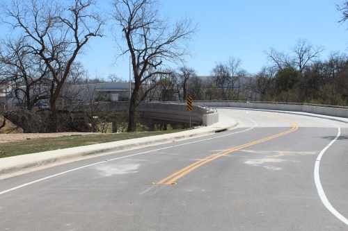 The bridge connects the Town Creek subdivision to neighborhoods adjacent to downtown New Braunfels. (Eric Weilbacher/Community Impact Newspaper)