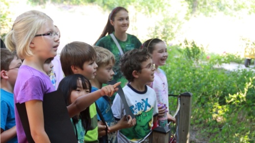 group of children on outdoor field trip