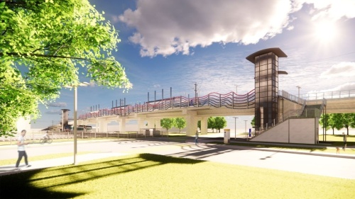 Rendering of the 12th Street Station.