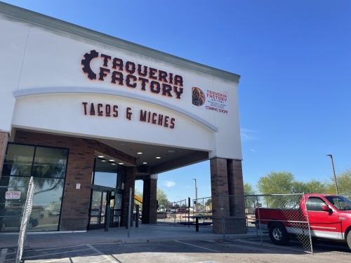 According to the restaurant's Facebook account, the restaurant will also serve nachos and margaritas. (Katelyn Reinhart/Community Impact Newspaper)