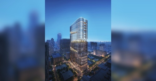 Carr Properties plans to develop a 43-story office tower in downtown Austin. (Courtesy Gensler)