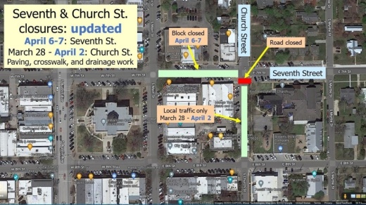 A map provided by the city of Georgetown's weekly newsletter. (Courtesy City of Georgetown)