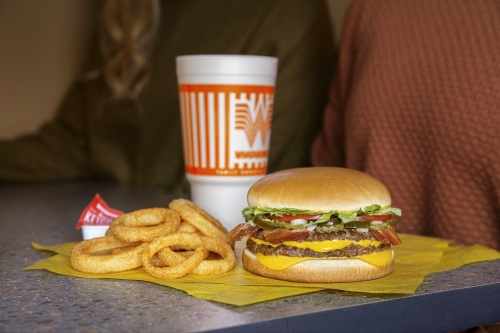 Whataburger serves specialized condiments, such as "fancy" and "spicy" ketchup. The Texas-based chain originally opened in 1950. (Courtesy Whataburger)