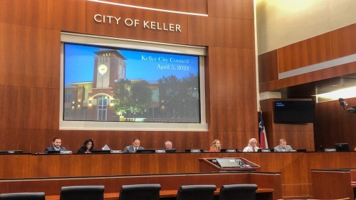 Inside of Keller City Council chambers