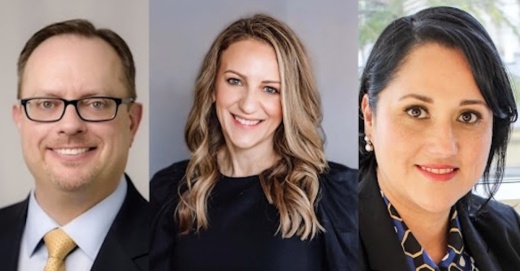 From left: The Richardson ISD board of trustees candidates for District 2 are Eron Linn, Sherry Clemens and Vanessa Pacheco.