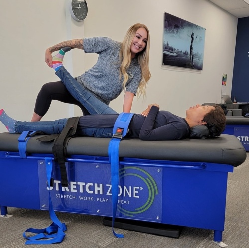 The practitioner-assisted stretching facility helps improve mobility and muscle function. (Courtesy Stretch Zone Grapevine)