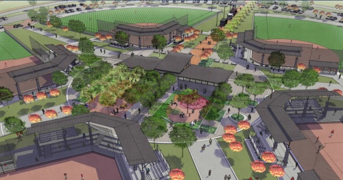 Bay Colony Park will feature several sports fields. (Rendering courtesy League City, TBG Partners)