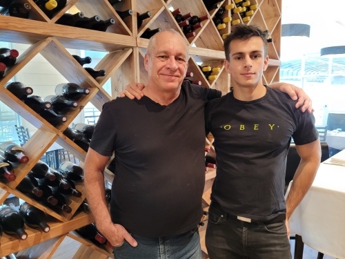 Pierre Leitgib and son, Leonard at Westlake Wine Bar.