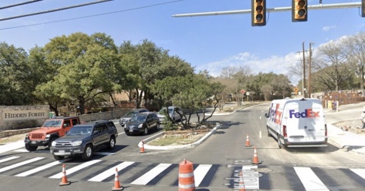 Surface improvements at the Bitters Road/Partridge Trail intersection were among the upgrades that were part of the recently finished improvement project in the Bitters Road/Blanco Road area. (Courtesy Google Streets)