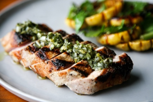 Grilled pork loin ($32) served with delicata squash. (Photos courtesy Lindsey Edwards)