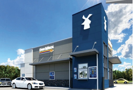 The Buda City Council approved a special-use permit for the construction of a new Dutch Bros at 2090 Main St., Buda, at the April 19 meeting. (Rendering courtesy Cole Valley Partners)