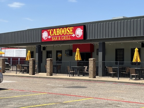 The Caboose Bar & Grill is now open. (Rebecca Robertson/Community Impact Newspaper)