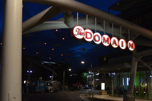 Photo of the sign at the entrance of The Domain