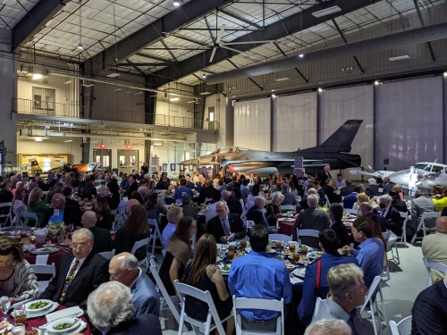 Lone Star Flight Museum, 11551 Aerospace Ave., Houston, on April 22 commemorated the 25th anniversary of its Texas Aviation Hall of Fame by inducting four new honorees. (Jake Magee/Community Impact Newspaper)