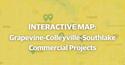 Google Maps screenshot of the Grapevine, Colleyville and Southlake area