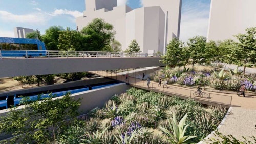 Project Connect's Blue Line bridge could include a new bus crossing over Lady Bird Lake. (Courtesy Capital Metro)