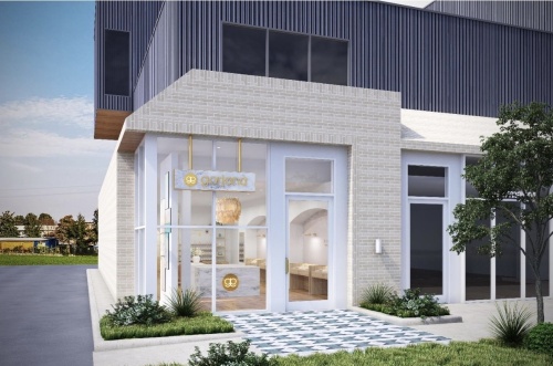 A rendering shows plans for the new Gorjana's storefront at Montrose Collective. (Rendering courtesy Gorjana)