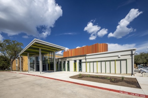 A ribbon-cutting ceremony for the modernized Sánchez Elementary School campus was held April 22. (Courtesy Austin ISD)