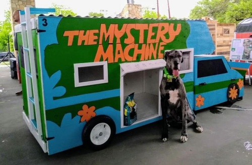 Barkitecture San Antonio, a superhero-themed dog festival, is scheduled for April 30 at Maverick Park in downtown San Antonio. It will include dog houses designed and built by local students to help raise funds for local animal rescues. (Courtesy Barkitecture San Antonio)