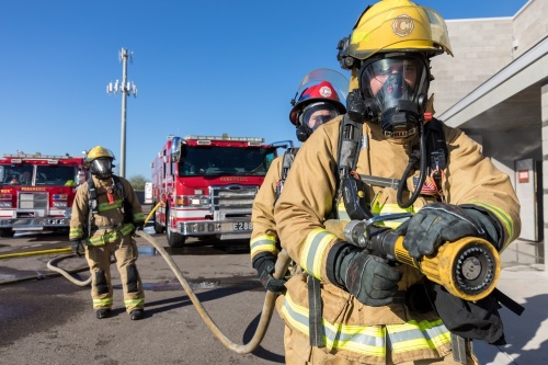 Businesses within roughly a quarter-mile area near 54th Street and Pecos Road are being asked to evacuate by 12:30 p.m. Friday while fire crews work to ventilate the building and cease ongoing use of its fire suppression system. (Courtesy city of Chandler)
