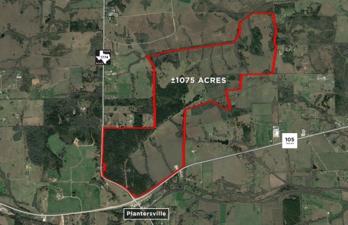 NewQuest Properties announced plans May 2 for a 1,080-acre residential community in Plantersville at FM 1774 and Hwy. 105. (Map courtesy NewQuest Properties)