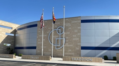 The logo on the Gilbert Public Safety Training Facility was at the subject of emails that the Arizona Attorney General's Office says violated the state's opening meeting law. (Tom Blodgett/Community Impact Newspaper)