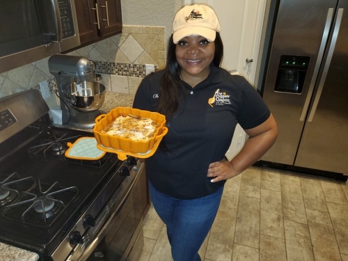 The Peach Cobbler Queen owner China Watts offers her customers an array of cobblers such as peach, lemon blueberry and apple. (Courtesy Peach Cobbler Queen)