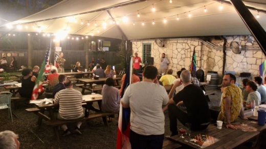 Representatives with Ground Game Texas and several Austin criminal justice groups gathered May 7 to celebrate Proposition A's passage. (Ben Thompson/Community Impact Newspaper)