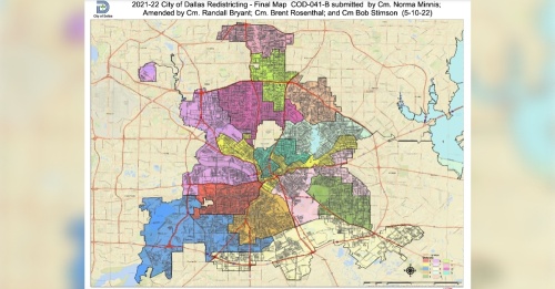 Dallas Redistricting Commission map.