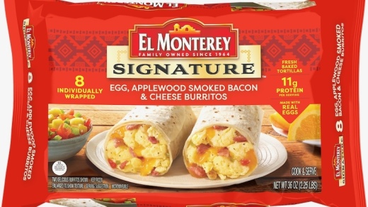 El Monterey breakfast burrito packaging