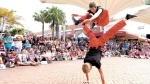 The Red Trousers Show, made of performers David Graham and Tobin Renwick, will perform acrobatics, juggling and balancing acts. (Courtesy city of Grapevine)